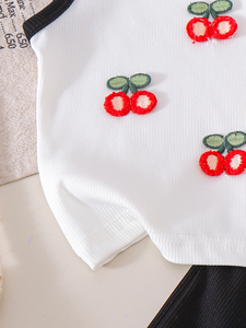 Set Due Pezzi Moda Bambina 2026: Gilet Bianco Morbido e <span class=keywords><strong>Pantaloni</strong></span> Rossi per Bambine, Abbigliamento Autunno Inverno - Product Image 4