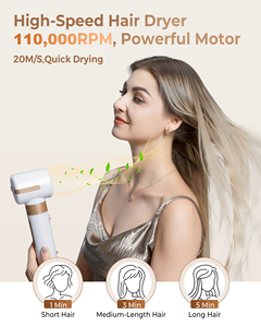 Asciugacapelli Ionico Multifunzione 7 in 1 Professionale con Motore Brushless ad Alta Velocità, Produzione OEM - Product Image 3