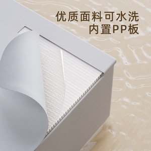 Clothing Organizer <b>Box</b> Large Capacity Light Gray Rectangle Standing Type With PP Board Washable Fabric - Product Image 1