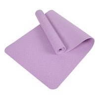 Tapis de yoga TPE 8 mm antidérapant rose violet arc-en-ciel écologique avec logo personnalisé imprimé extra épais SHENGDE