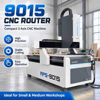 Machine de fraisage CNC Alpha Mini ATC avec axe rotatif pour la fabrication de panneaux en bois, routeurs CNC 3 axes 9015 pour l'industrie publicitaire