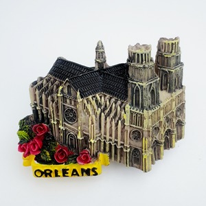 Aimant <span class=keywords><strong>de</strong></span> réfrigérateur personnalisé Orléans <span class=keywords><strong>France</strong></span>, souvenir Jeanne d'Arc, cadeau <span class=keywords><strong>de</strong></span> voyage Val <span class=keywords><strong>de</strong></span> Loire, décoration intérieure, vente en gros - Product Image 1