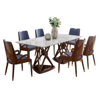 Tables de salle à manger en marbre blanc de luxe italien moderne pour hôtels 5 étoiles, mariages et restaurants - Vente en gros