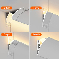 Lampe linéaire en saillie pour plafond Vente en gros Ombrage Lumière linéaire Plafond Plâtre Ligne Plafond Éclairage linéaire