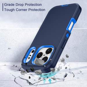 Coques de téléphone Defender robustes pour <span class=keywords><strong>iPhone</strong></span> 17 Pro Max 17 Pro 17 Air 16 15 Heavy Duty 3 couches Protection complète du corps Couverture antichoc - Product Image 5