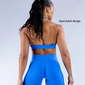 Conjuntos Deportivos Personalizados para Mujer al por Mayor, Ropa Deportiva sin Costuras para Gimnasio, Yoga y Fitness con Logotipo en los Pantalones Cortos - Product Image 4