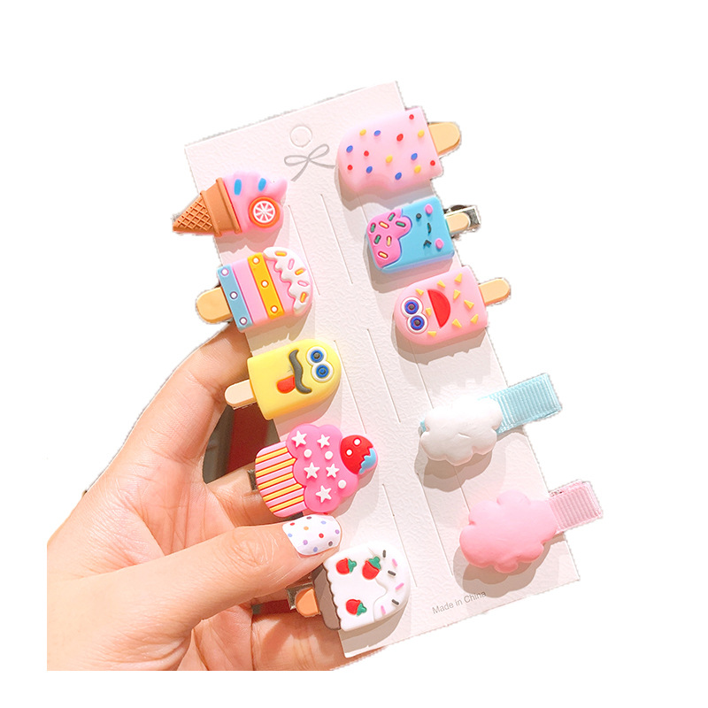 Children baby cute doesn't hurt hair broken hair headdress small bangs clip cartoon girls hairpin accessories