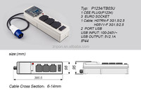 ZNPON Caravan Camping – Blocs de raccordement électrique mobiles 15/20m 3 voies 16A 230V avec prises USB A+C 5V2.1A IP44