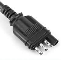Amerikanisches RV 4-Pin Flachstecker-Anhänger-Verlängerungskabel, männlich auf weiblich, dehnbares Spiralkabel