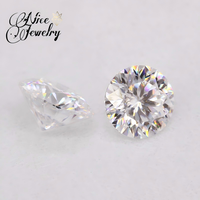 Belle pierre de moissanite en vrac, couleur D, taille fleur de prunier ronde, cabochon étoile magique à cent facettes, pierre centrale en moissanite