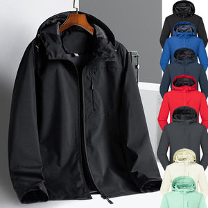 Chaqueta Impermeable Deportiva para Hombre, Chaqueta Softshell Personalizada de Talla Grande con Capucha, Cortavientos Deportivo, Chaquetas Impermeables para Exteriores - Product Image 1