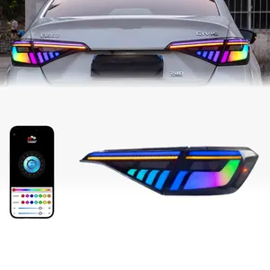 HOSI RGB Taillight for 11th gen 2022 Honda Civic 2021 2022 2023 LED Tail Light with Animation 2022 Honda Civic Tail Lights