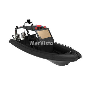 <span class=keywords><strong>Bateau</strong></span> en aluminium noir à coque profonde de 760 cm, certifié CE, idéal pour des aventures familiales sécurisées - Product Image 5
