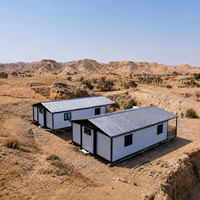 Maison extensible de 40 pieds à toit ventilé pour le logement du personnel dans les camps désertiques et les projets énergétiques, usage en milieu désertique, camp du Golfe