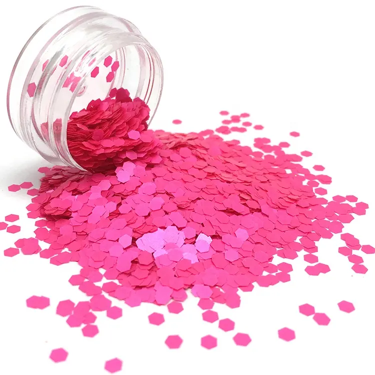 Party Supplies Color Neon Flakes Nail Confetti Pink Glitter