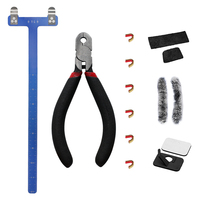 Kit de points de fixation de cordes de tir à l'arc avec règle en T et pince pour accessoires de cordes de tir à l'arc classiques et composées