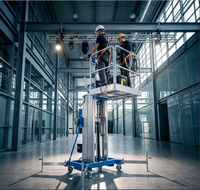 Lève-personne manuel portable en alliage d'aluminium, économique, capacité 300 kg, petit élévateur vertical, 5 m, 6,5 m, 8 m