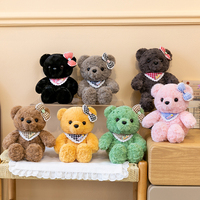 Boneka Beruang Teddy Keriting Warna-warni Custom Grosir, Mainan Lembut Isi Dakron untuk Toko Kado, Hadiah Valentine, Ulang Tahun, dan Anak-anak