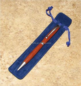 Single Red Velvet Pen Pouch Sleeve Holder Recyclable Feature Elegant <b>Pencil</b> Bag Case - Product Image 3