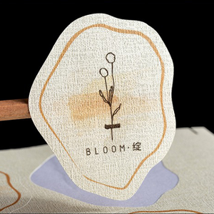 Tùy chỉnh dính Linen mô hình lưới Linen kết cấu đơn giản Ins gió phong cách đặc biệt logo Sticker in ấn giấy nhãn cho bao bì - Product Image 3