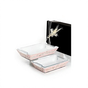 Deux plateaux de service de différentes tailles en nacre et verre pour bonbons et en-cas, par Home Arts - Product Image 1
