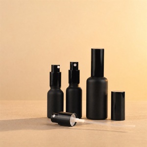 Spray <b>Bottle</b> Set Empty Cosmetic Packaging Black Matte Pump Sprayer For Skincare Perfume Wholesale Bulk Supplier - Product Image 6