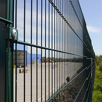 Valla de Alambre Doble 868, Panel de Valla de Alambre Doble Galvanizado con Recubrimiento en Polvo, Valla de Alta Seguridad para Protección de Límites