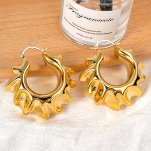 Pendientes de Aro de Cobre de Alta Calidad con Baño de Oro de 14k, Estilo Bohemia, para Mujer - Product Image 1