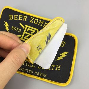 Parches tejidos personalizados con logotipo de marca de moda, etiquetas tejidas con gancho y bucle, parches termoadhesivos para ropa - Product Image 2