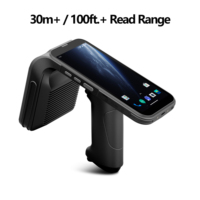 Lector/Escritor UHF RFID ISO 18000-6C ABS PDA Portátil Android 13 con Escáner de Código de Barras 2D de Largo Alcance (20m) Resistente para Uso Industrial JINTOU