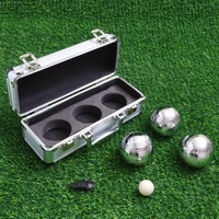 Ensemble de pétanque en acier de qualité supérieure 3 pièces avec boîte en alliage Logo personnalisé pour les sports de plein air et les jeux de jardin