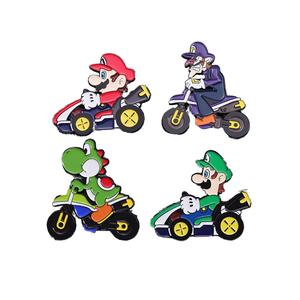 Venta al por mayor estilo Anime <span class=keywords><strong>Mario</strong></span> esmalte suave solapa Pin ropa sombrero zapatos Accesorios - Product Image 1