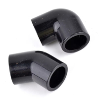 1 pièce, raccord de tuyau en PVC noir de 16 à 50 mm, coude droit, joint en T, raccords de drainage d'aquarium, accessoires d'irrigation de jardin, bricolage