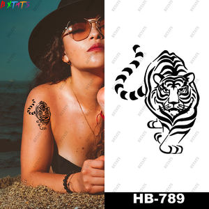 Tatuajes Temporales Ecológicos y No Tóxicos para Hombres y Mujeres, Arte Corporal, <span class=keywords><strong>Media</strong></span> Manga, <span class=keywords><strong>Pierna</strong></span>, Tribal, Falsos, Impermeables, Adhesivos - Product Image 5