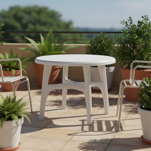 <span class=keywords><strong>Table</strong></span> <span class=keywords><strong>de</strong></span> bistrot moderne d'extérieur, ronde, 36,25 po <span class=keywords><strong>de</strong></span> diamètre, en plastique, avec trou pour parasol, design pliable, pour bar, jardin, cour arrière, bord <span class=keywords><strong>de</strong></span> piscine - Product Image 5