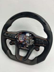 YLC pour Seat <span class=keywords><strong>Cupra</strong></span> <span class=keywords><strong>Leon</strong></span> Tavascan Terramar <span class=keywords><strong>Formentor</strong></span> Born Ateca Volant de course personnalisé en fibre de carbone véritable Z Smart LED - Product Image 4