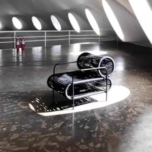 Canapé d'extérieur minimaliste en rotin en forme de L avec structure en alliage d'aluminium, banc de patio imperméable - Product Image 1