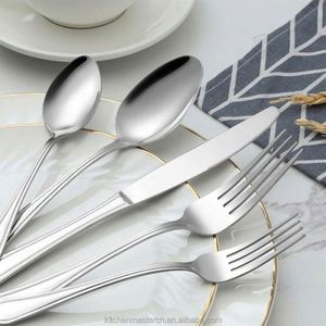 Ensemble de couverts en acier inoxydable 9 pièces, vente en gros, logo personnalisé, couteau, fourchette, cuillère pour hôtel, restaurant - Product Image 5