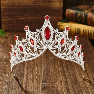 Couronne de reine rose tendance et très vendue, <span class=keywords><strong>accessoire</strong></span> de cheveux de mariée traditionnel <span class=keywords><strong>chinois</strong></span> fait main de haute qualité - Product Image 6