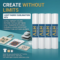 Vinyle de transfert thermique par sublimation A4 pour tissu en coton clair, film HTV imprimable pour impression graphique personnalisée sur t-shirt