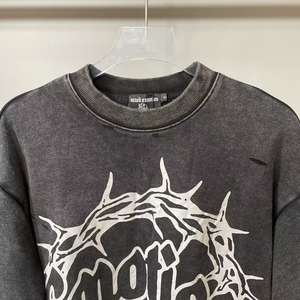 Hot Sale Top Quality 100% Cotton <b>Hoodie</b> Heavyweight Print Streetwear <b>Men's</b> Clothing Mixed Emotions Long Sleeves <b>Hoodie</b> for <b>Men</b> - Product Image 3