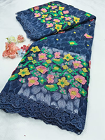 NI.AI Nouveau design Tissu en dentelle filet 3D fleuri lavable, dentelle brodée tricotée chaîne avec sequins pour robes de mariée et de soirée pour filles