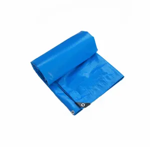 Plastic Tarp Waterproof Cover Outdoor,Blue Lightweight Durable 12x16 - 6Mil Large PE Tarpaulin for Rain,Pool,Camping Tent,Paint