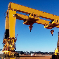 Grue à portique sur pneus pour conteneurs (RTG) 30-50 tonnes, grue mobile de manutention de conteneurs pour la logistique portuaire