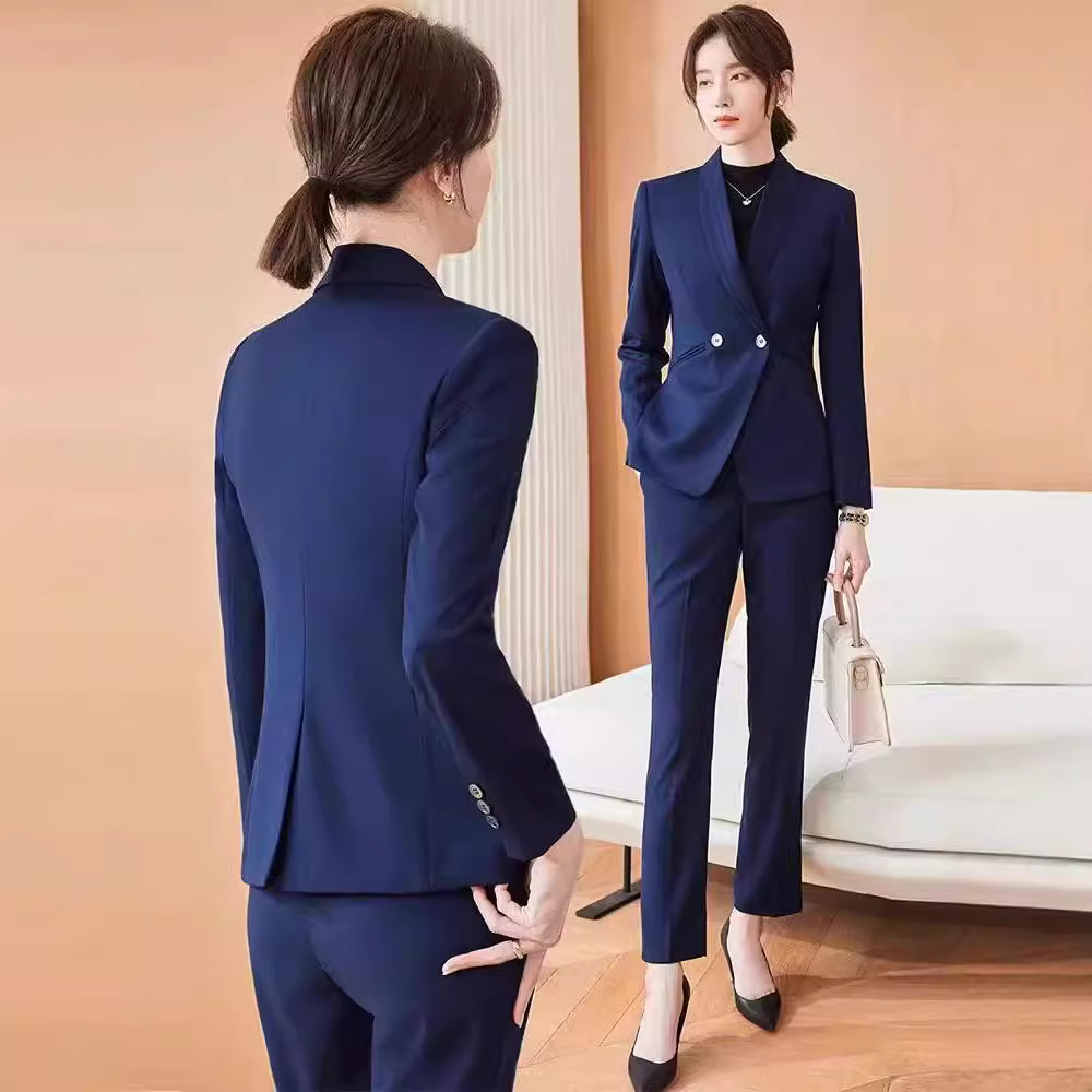 Dark blue suit pants