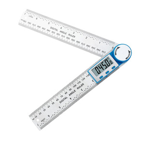 Goniomètre numérique en acier inoxydable Règle de mesure d'angle à 360 degrés Outil de mesure de longueur d'angle d'électron pour mesurer et jauger - Product Image 1