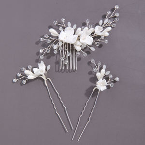 Set de Accesorios para el Cabello de Novia Estilo Bohemio, Peineta para el Cabello Hecha a Mano, Pasadores en Forma de U, Tocado de Cristal para Novia, para Bodas, Fiestas y Graduaciones - Product Image 2