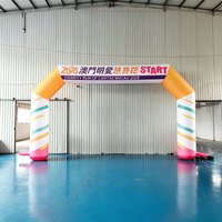 Arco Iris Inflable Personalizado de 8m con Pancarta de Tela Oxford Resistente al Agua, Fácil de Instalar, para Jardín de Niños, Escuela, Eventos Infantiles y Fiestas