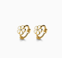 Boucles d'oreilles personnalisées en acier inoxydable doré, créoles papillon et fleur, clous d'oreilles cœur et étoile en zircon, bijoux de piercing pour femme, lot