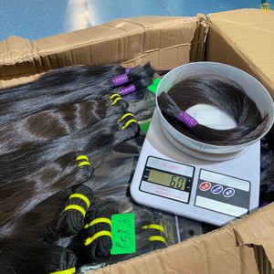 Nueva llegada Top Pure One Single Donor Cutícula Alinear Paquetes indios de color natural Peluca sin procesar Trenzado vietnamita Cabello crudo - Product Image 4